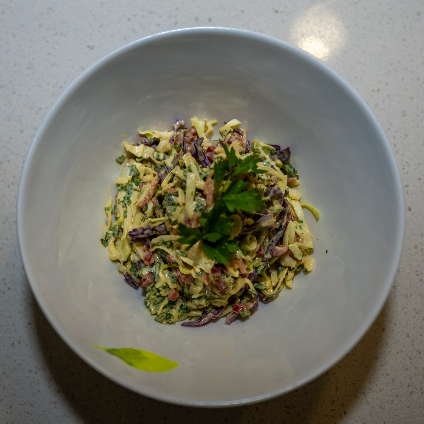 House-made coleslaw with fresh herbs — chef-prepared sides in Alpharetta GA